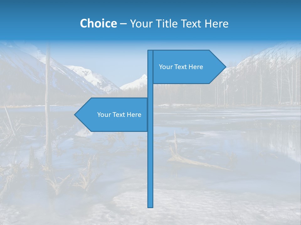 Mountain Landscape Dried Rock PowerPoint Template