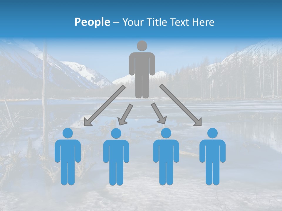 Mountain Landscape Dried Rock PowerPoint Template