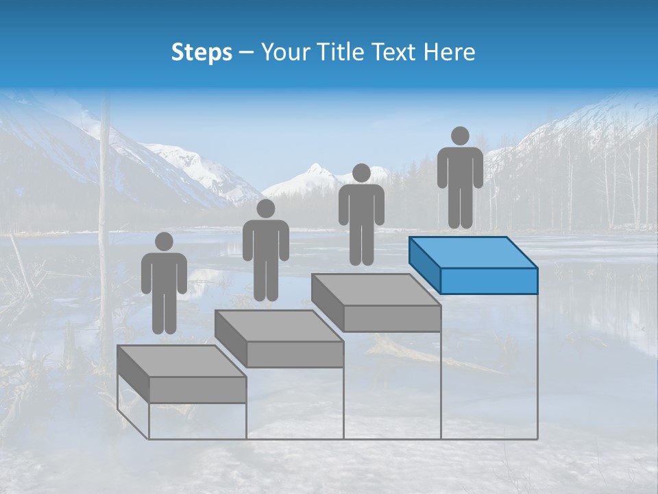 Mountain Landscape Dried Rock PowerPoint Template