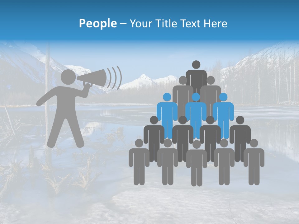 Mountain Landscape Dried Rock PowerPoint Template