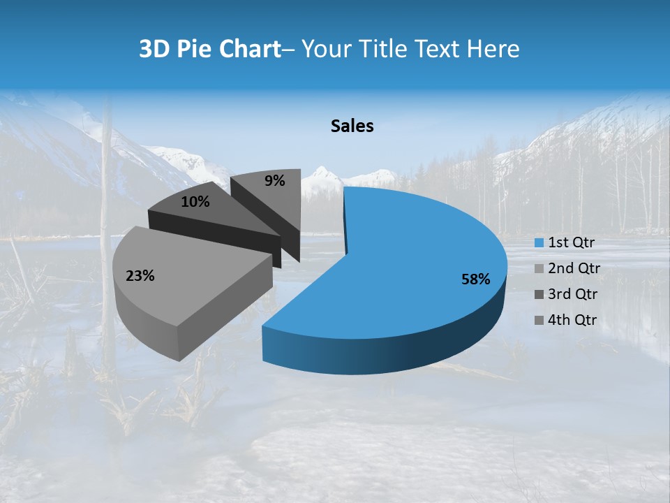 Mountain Landscape Dried Rock PowerPoint Template