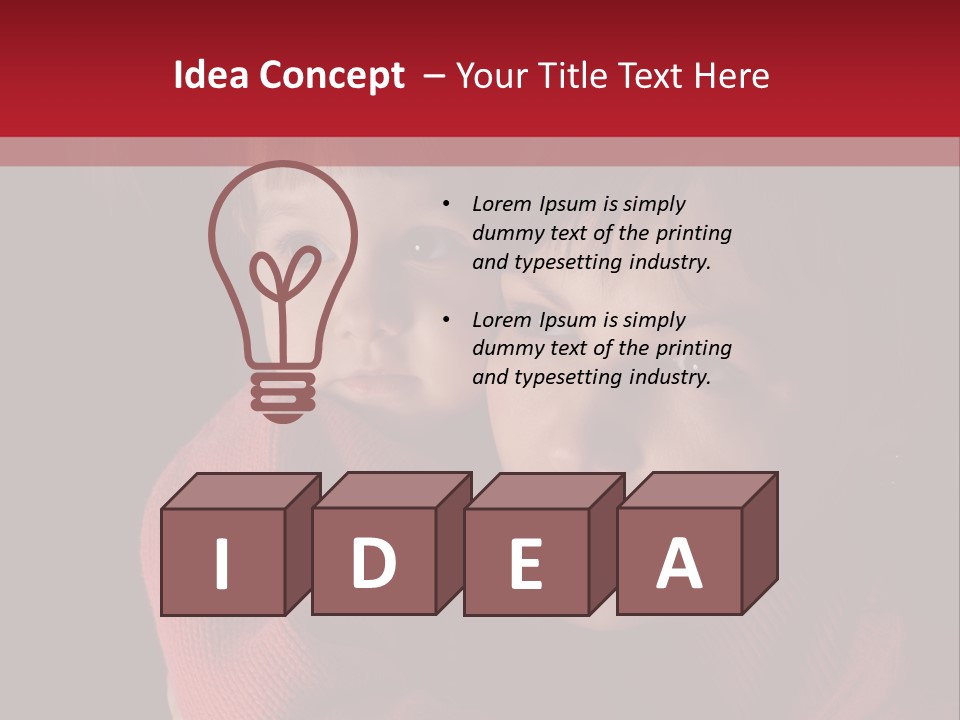 Cute Daughter Pretty PowerPoint Template