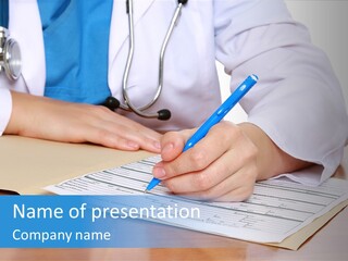 Woman Prescription Human PowerPoint Template