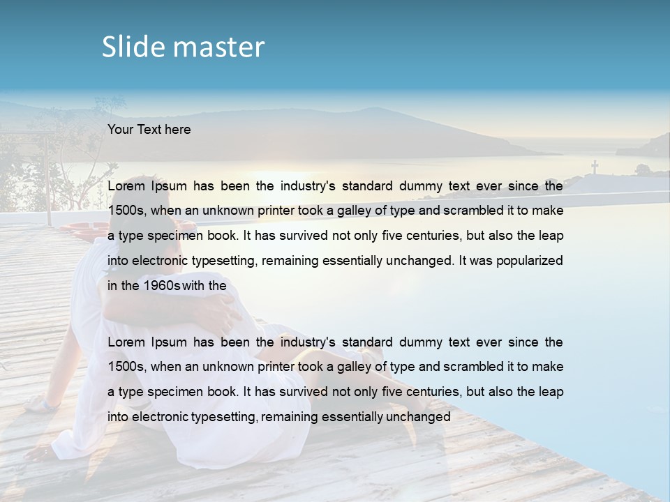 Sea Love Male PowerPoint Template