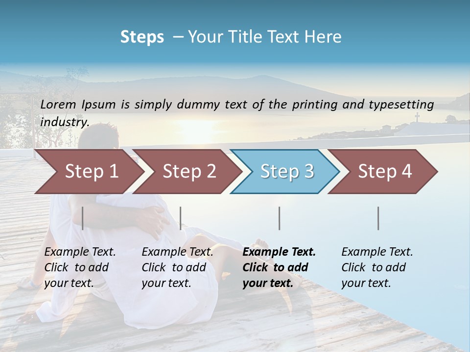 Sea Love Male PowerPoint Template
