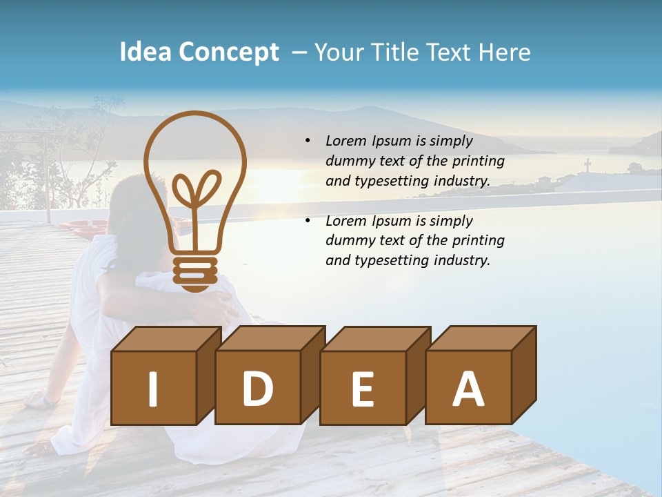 Sea Love Male PowerPoint Template