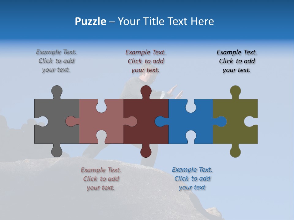 Sky Caucasian Blue PowerPoint Template