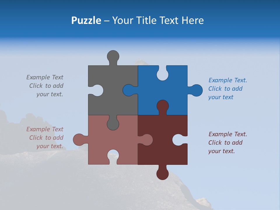 Sky Caucasian Blue PowerPoint Template