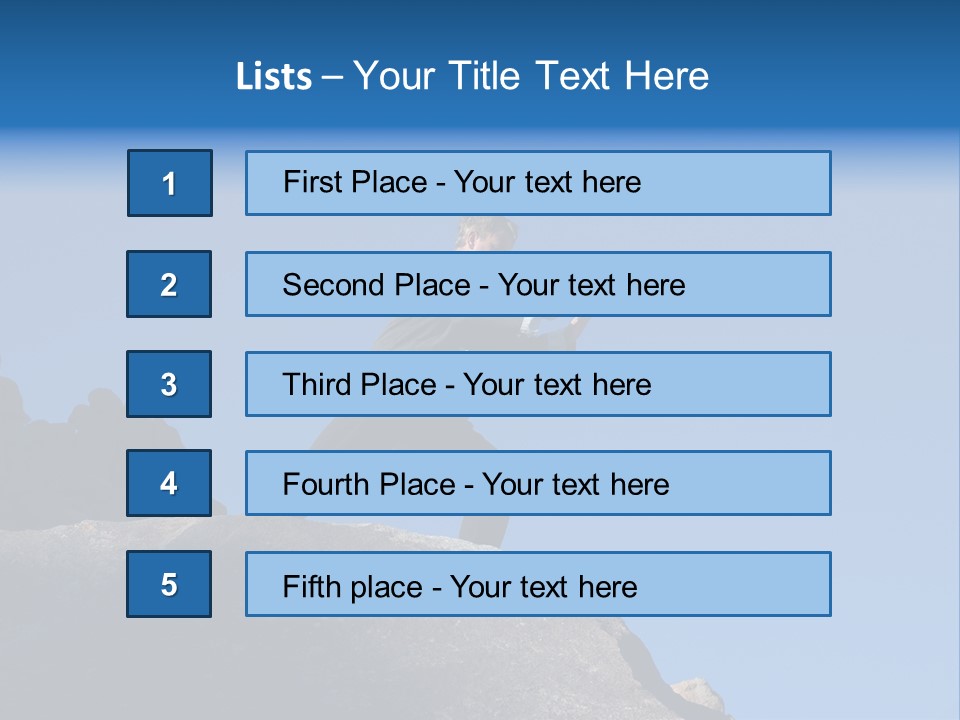 Sky Caucasian Blue PowerPoint Template