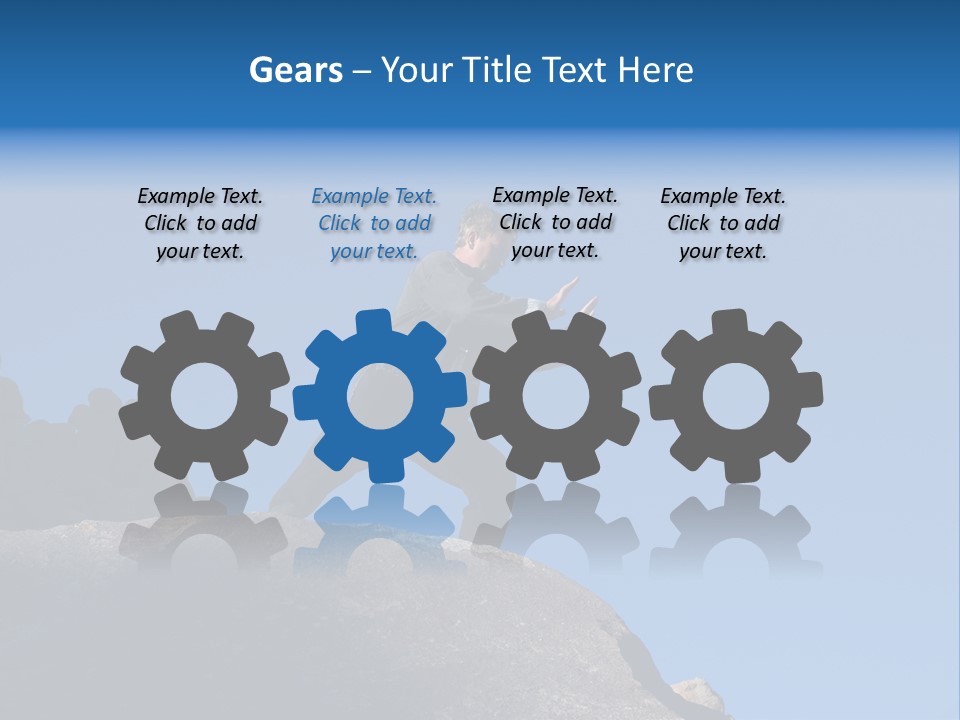 Sky Caucasian Blue PowerPoint Template