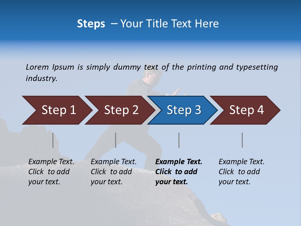 Sky Caucasian Blue PowerPoint Template