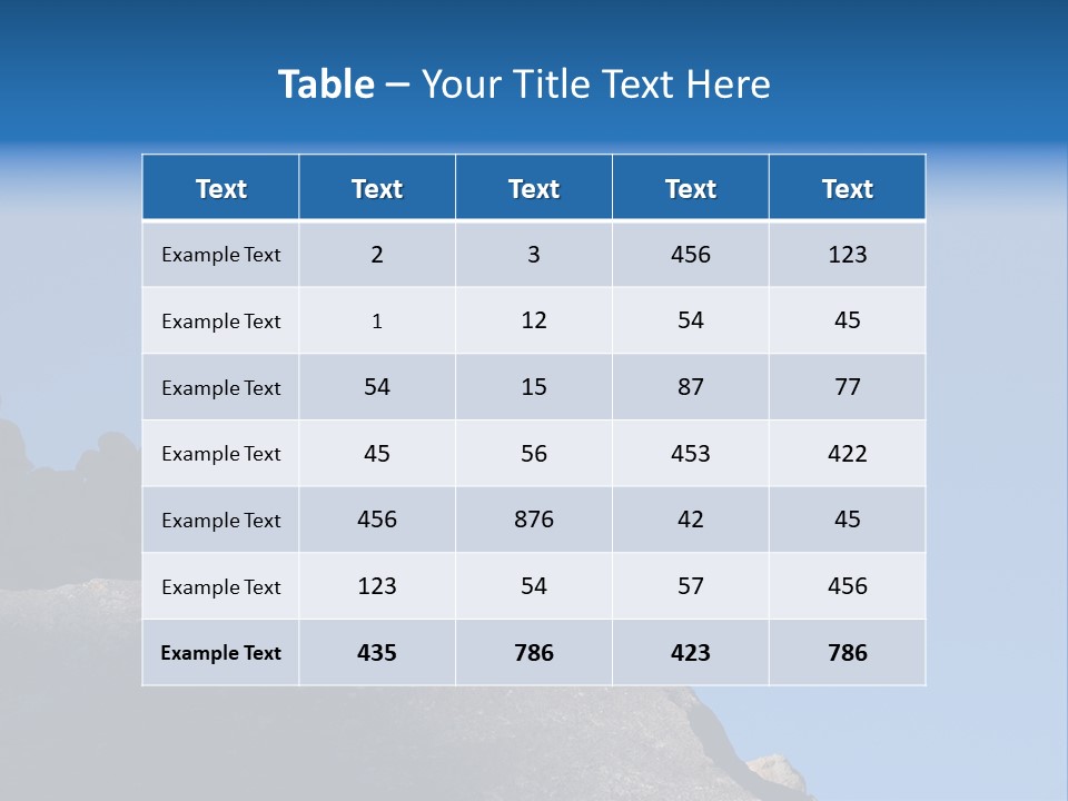 Sky Caucasian Blue PowerPoint Template