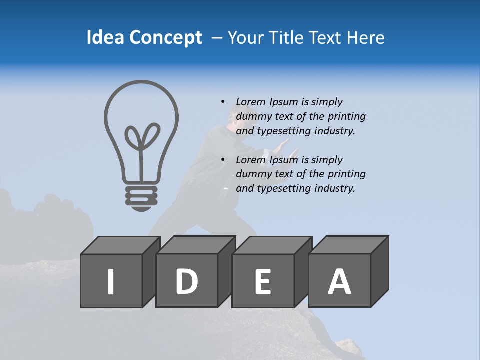 Sky Caucasian Blue PowerPoint Template