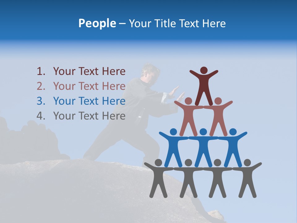 Sky Caucasian Blue PowerPoint Template