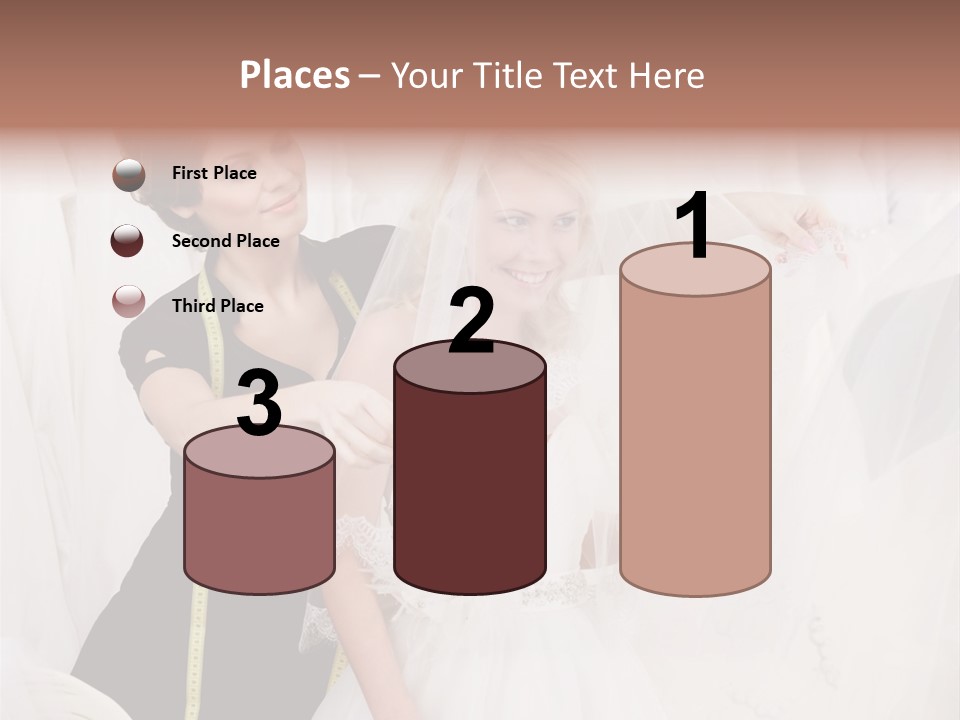 Designer Gown Caucasian PowerPoint Template