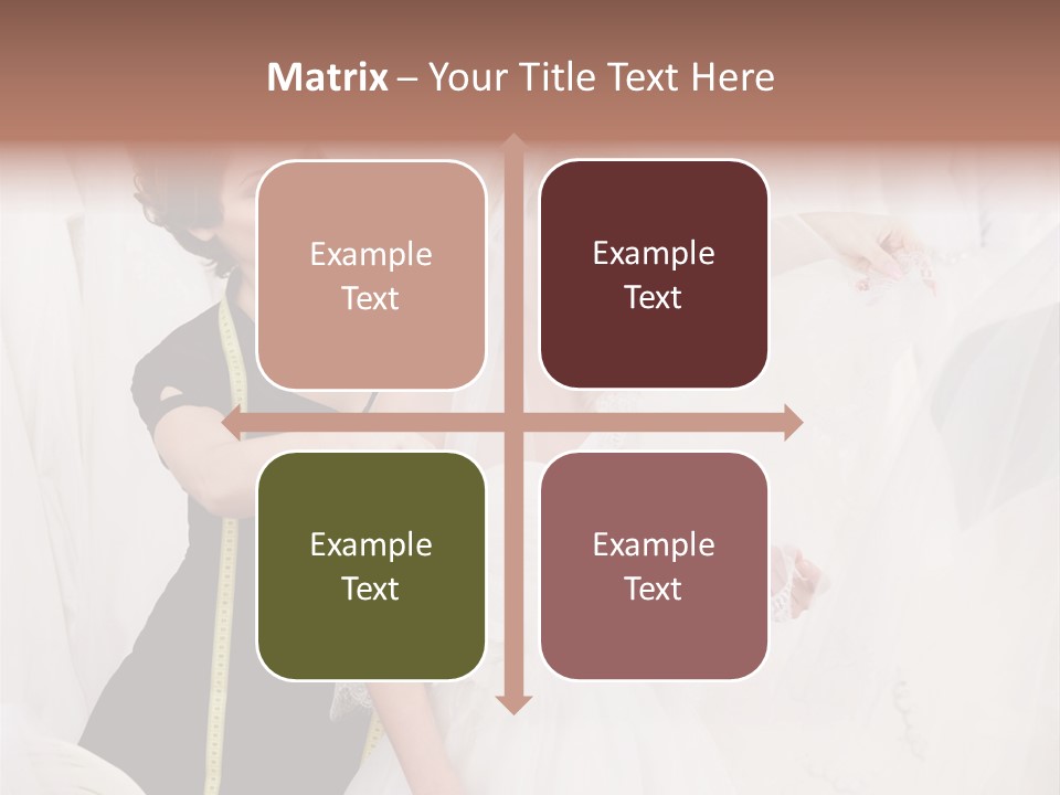 Designer Gown Caucasian PowerPoint Template