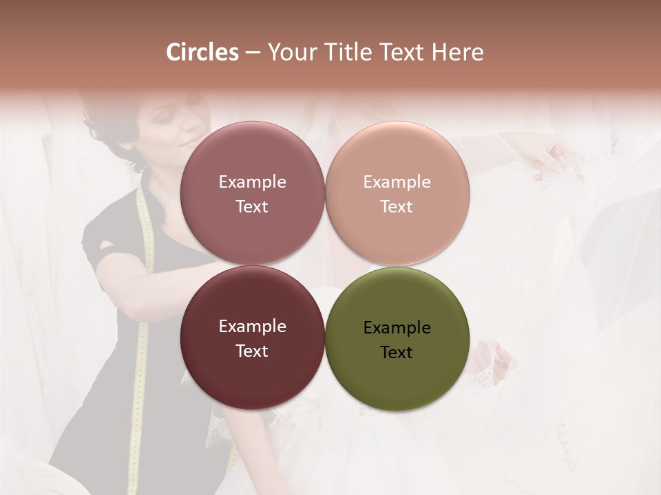 Designer Gown Caucasian PowerPoint Template