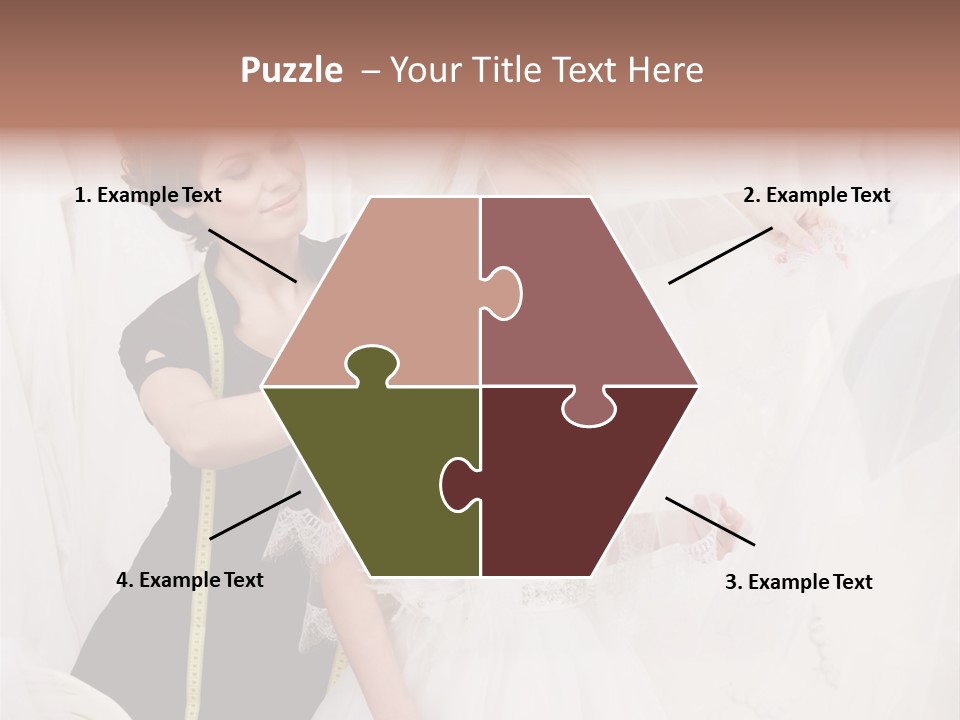 Designer Gown Caucasian PowerPoint Template