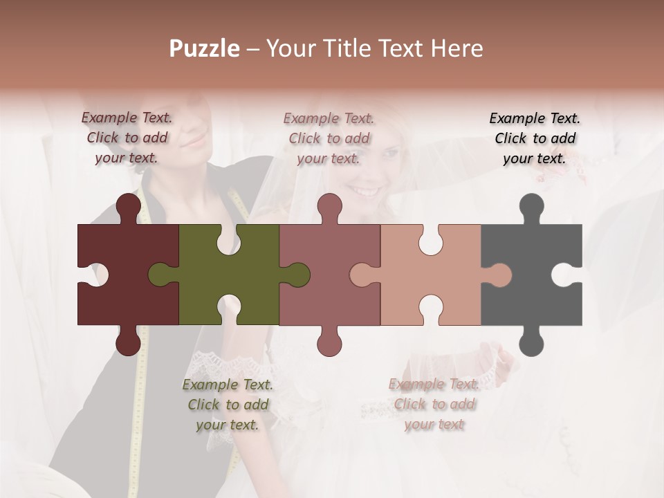 Designer Gown Caucasian PowerPoint Template