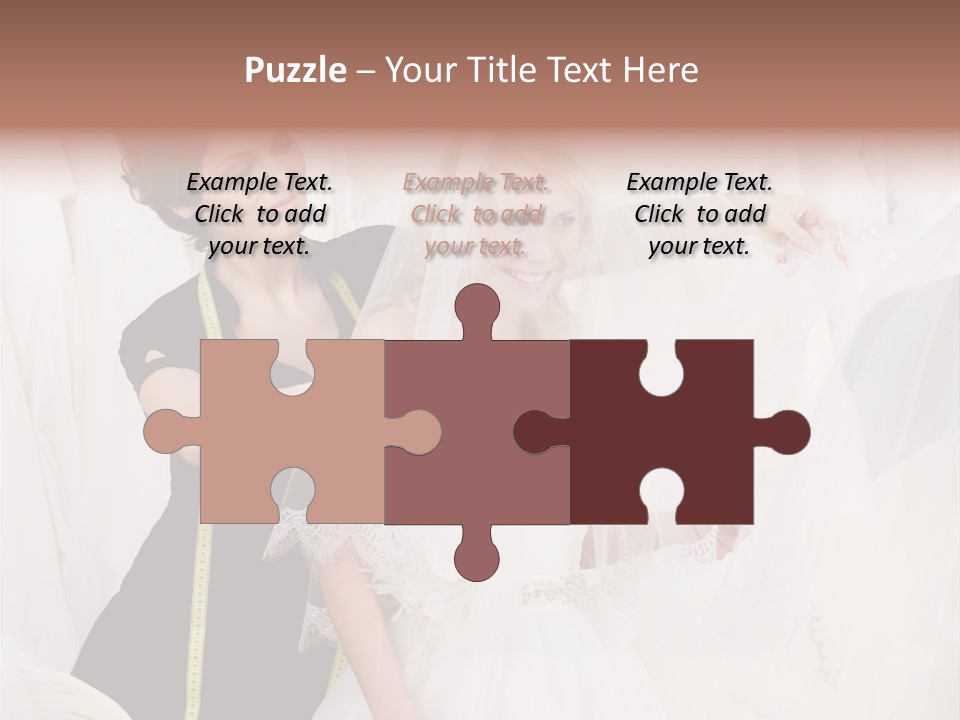 Designer Gown Caucasian PowerPoint Template