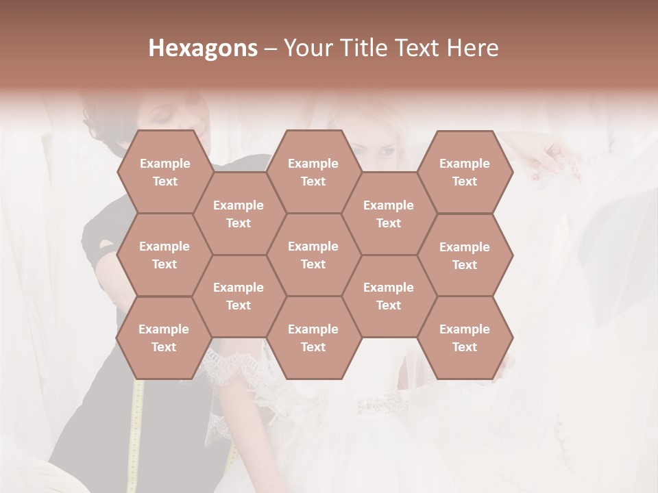 Designer Gown Caucasian PowerPoint Template