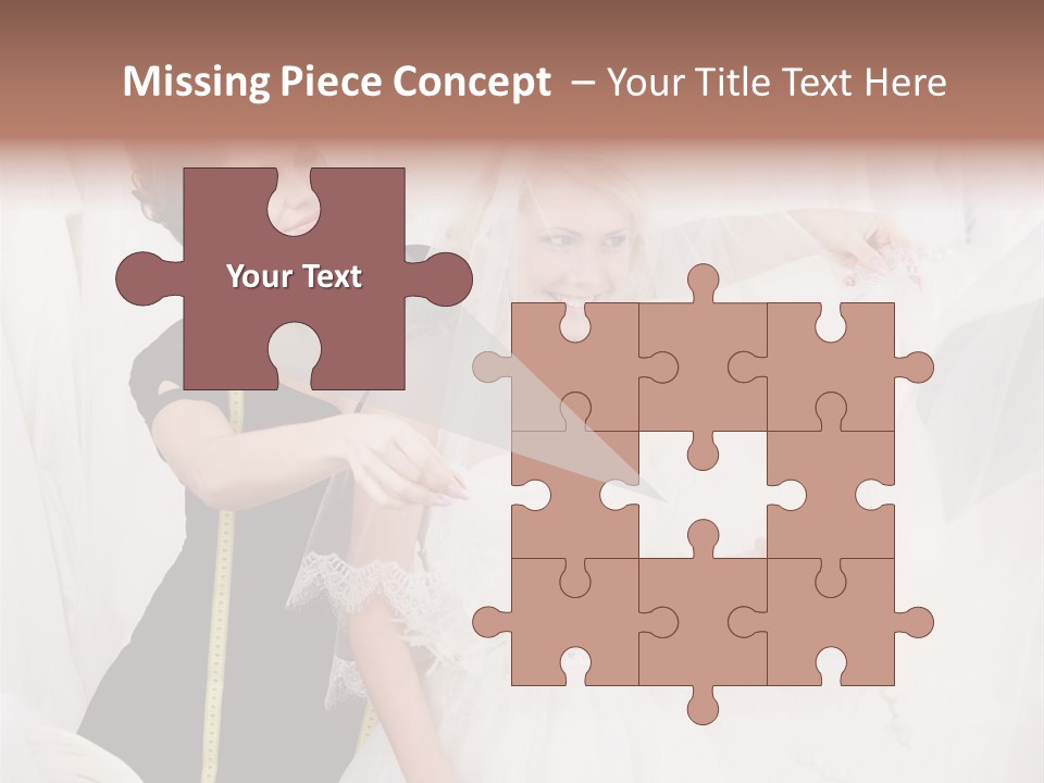 Designer Gown Caucasian PowerPoint Template