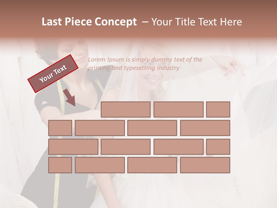 Designer Gown Caucasian PowerPoint Template