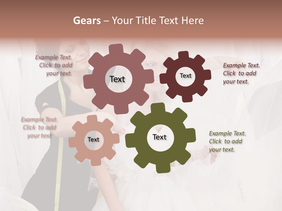 Designer Gown Caucasian PowerPoint Template