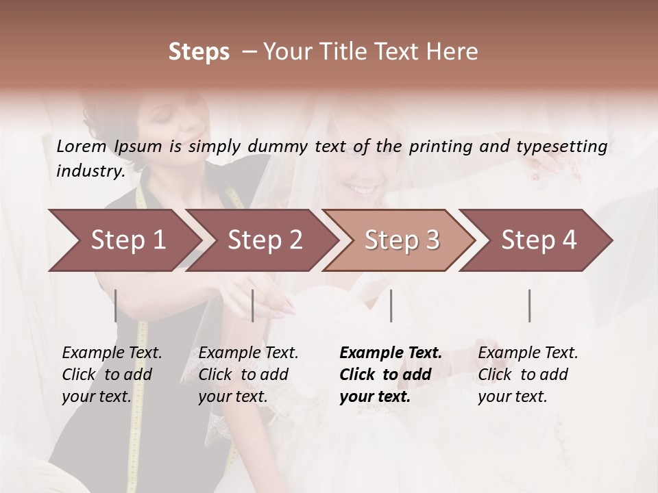 Designer Gown Caucasian PowerPoint Template