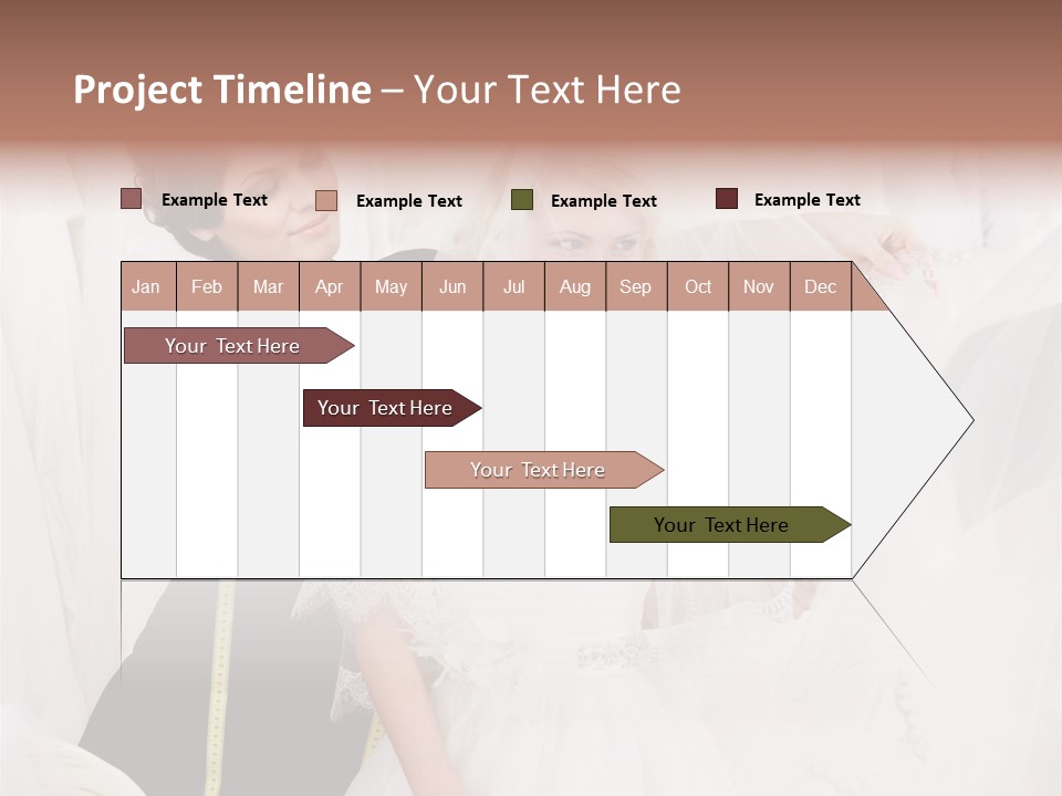 Designer Gown Caucasian PowerPoint Template