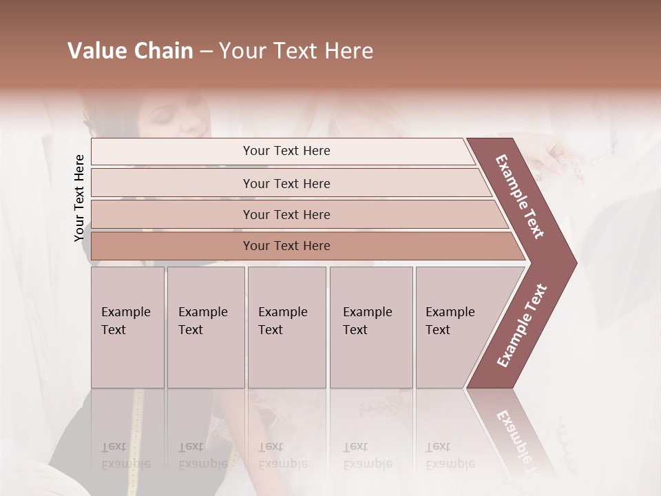 Designer Gown Caucasian PowerPoint Template