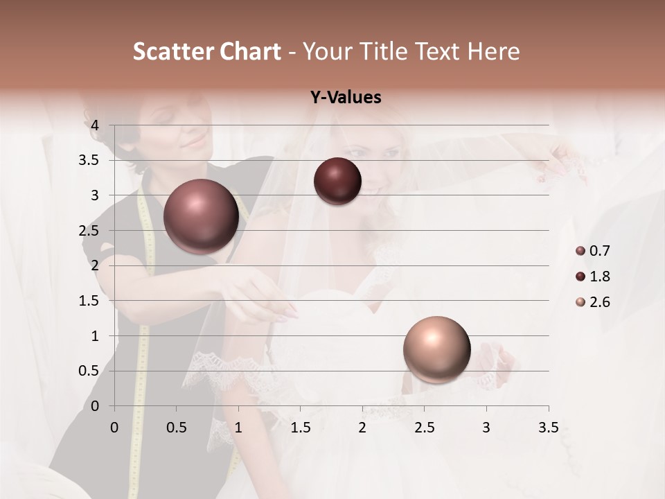 Designer Gown Caucasian PowerPoint Template