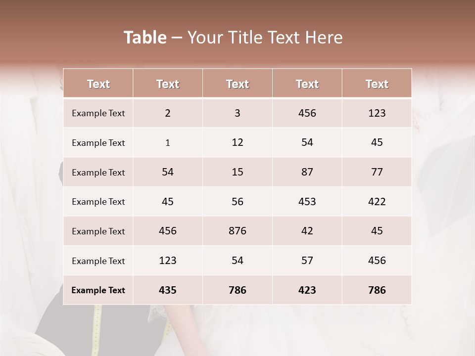 Designer Gown Caucasian PowerPoint Template