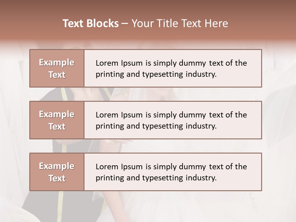 Designer Gown Caucasian PowerPoint Template