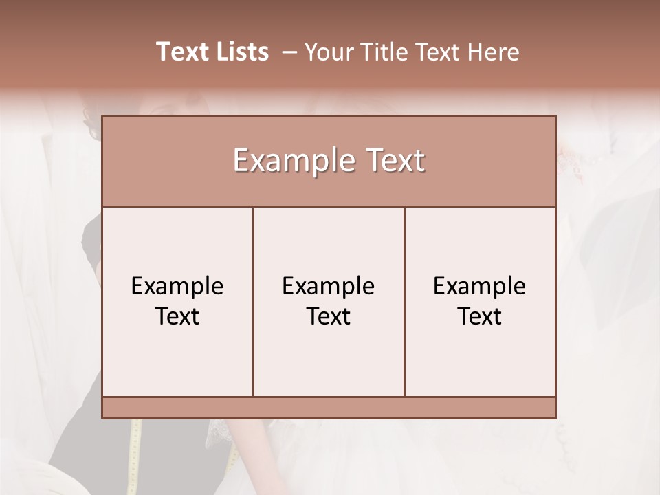 Designer Gown Caucasian PowerPoint Template