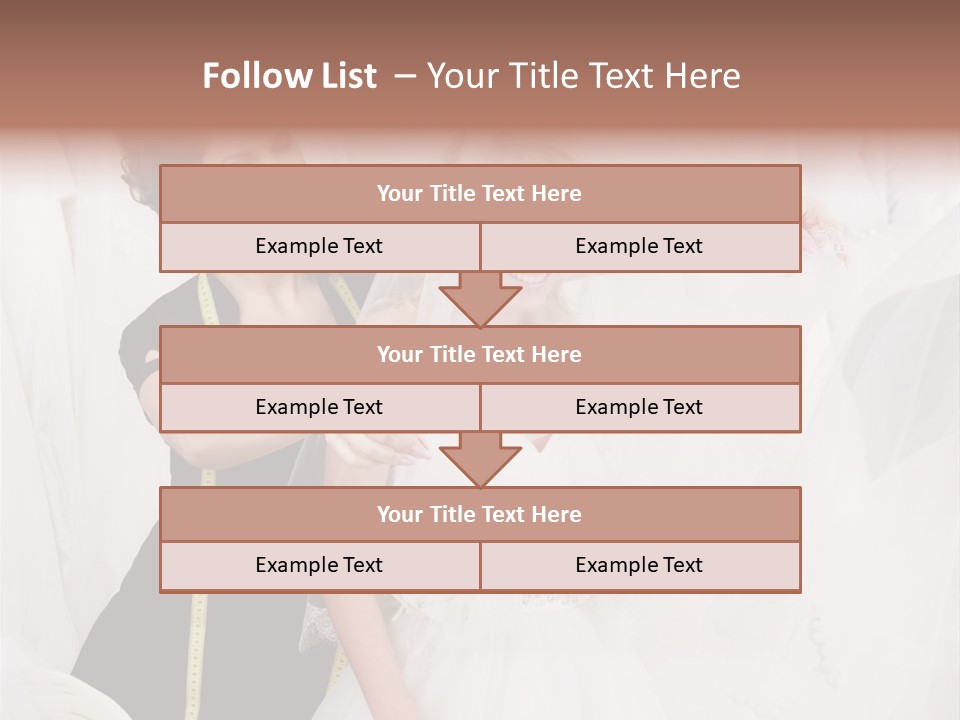 Designer Gown Caucasian PowerPoint Template