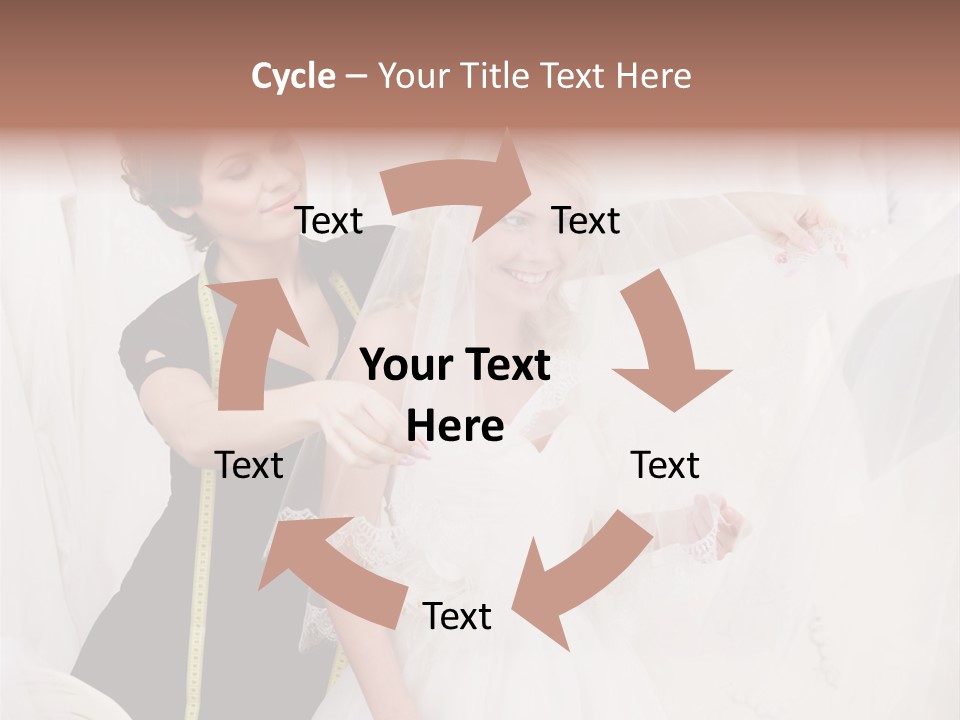 Designer Gown Caucasian PowerPoint Template