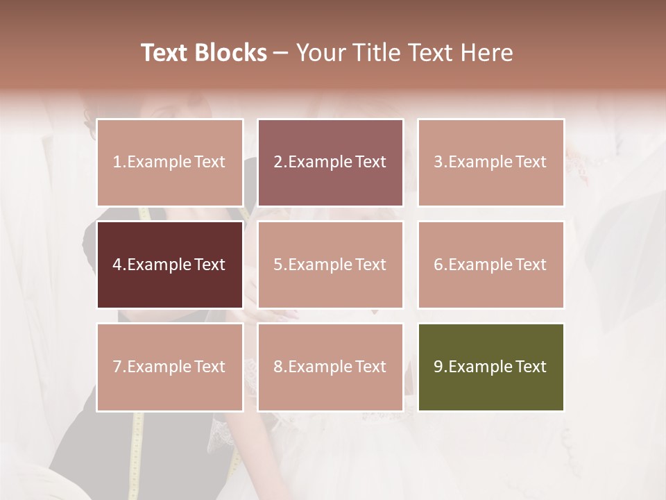 Designer Gown Caucasian PowerPoint Template