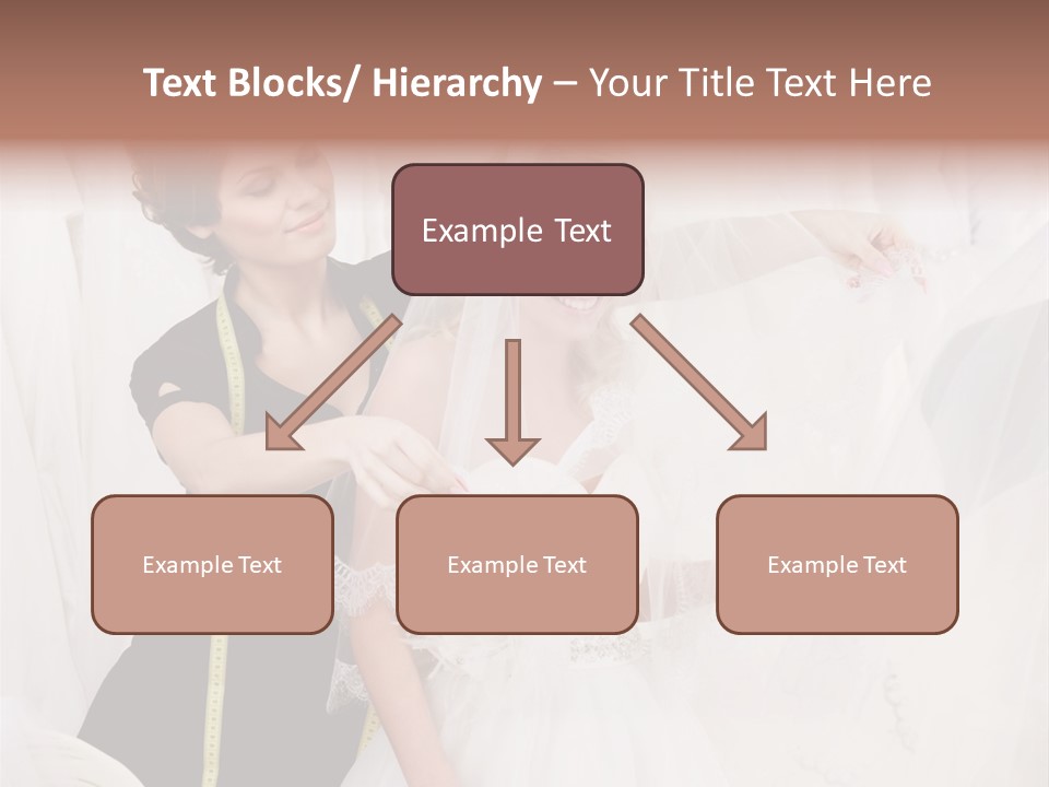 Designer Gown Caucasian PowerPoint Template