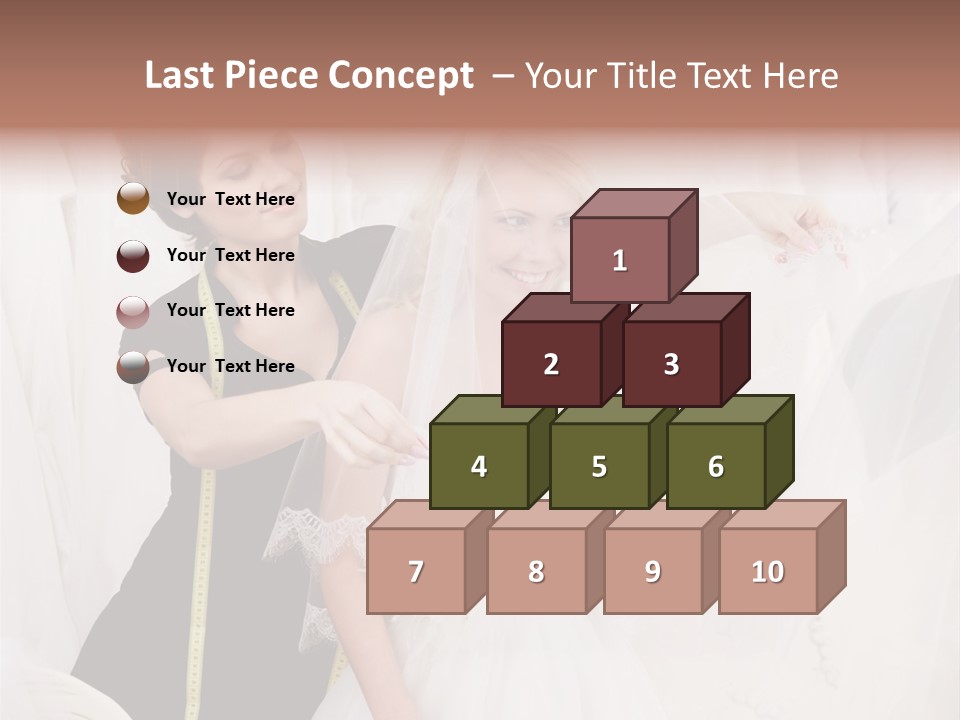 Designer Gown Caucasian PowerPoint Template