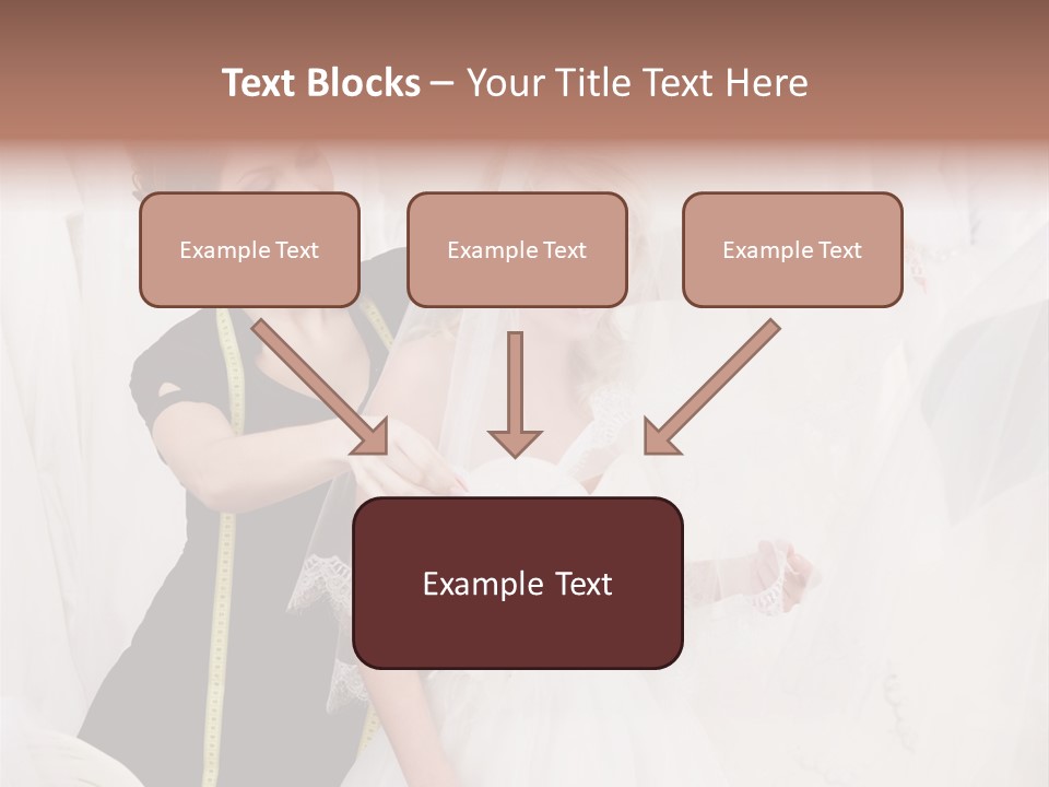 Designer Gown Caucasian PowerPoint Template