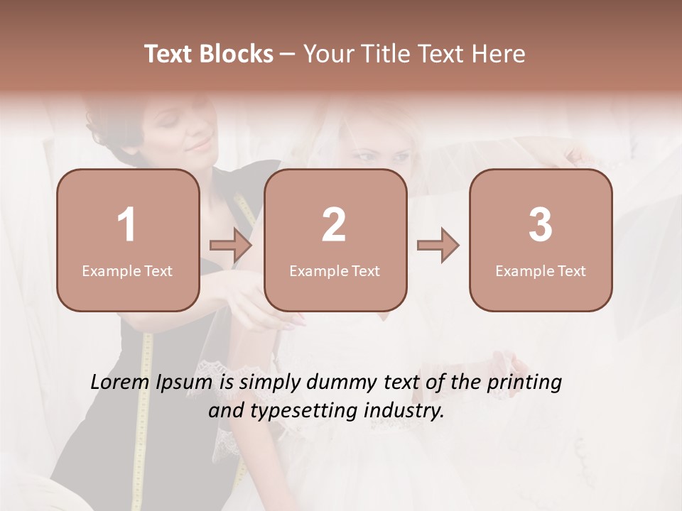 Designer Gown Caucasian PowerPoint Template