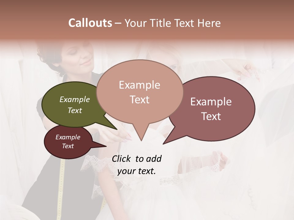 Designer Gown Caucasian PowerPoint Template