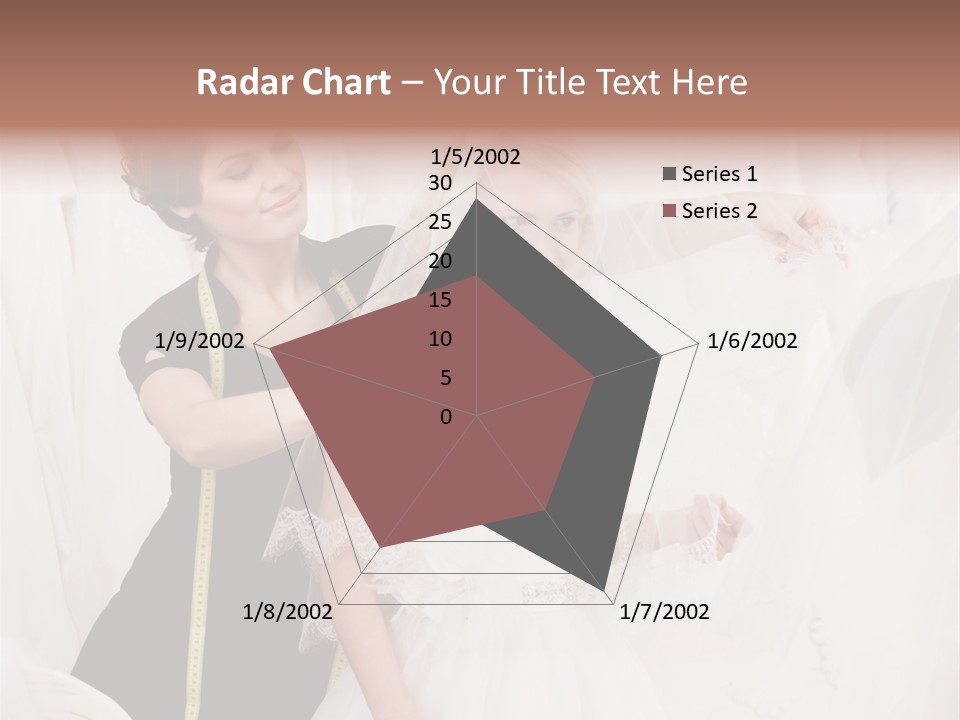 Designer Gown Caucasian PowerPoint Template