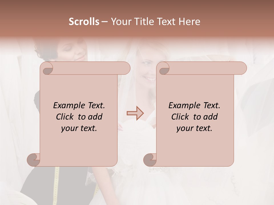 Designer Gown Caucasian PowerPoint Template