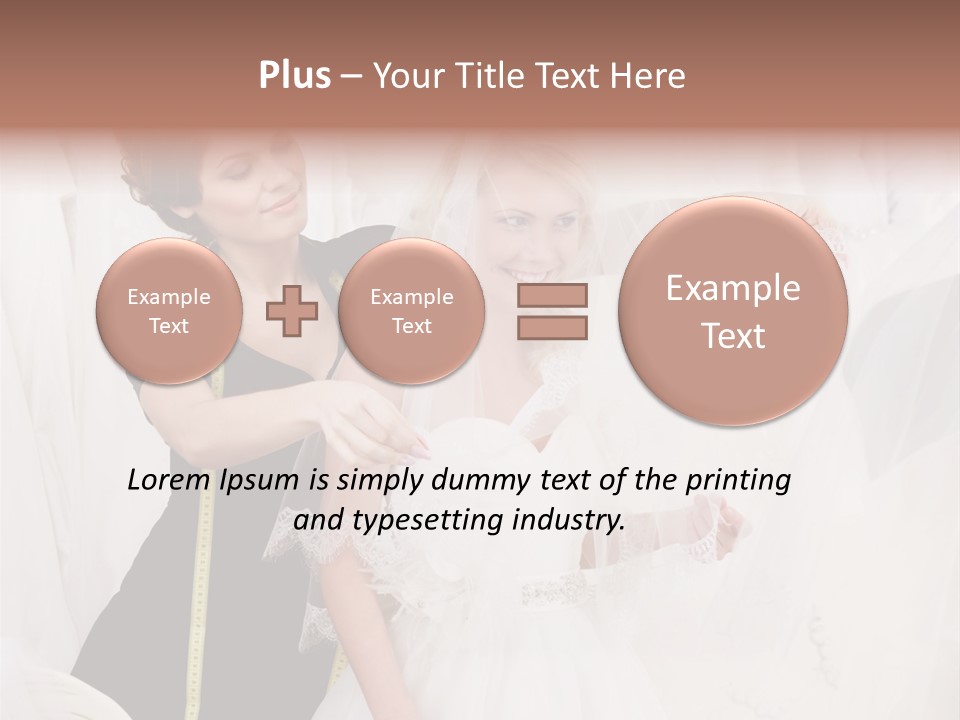 Designer Gown Caucasian PowerPoint Template