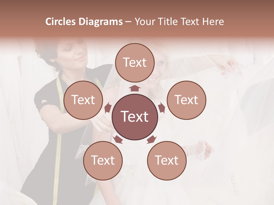 Designer Gown Caucasian PowerPoint Template