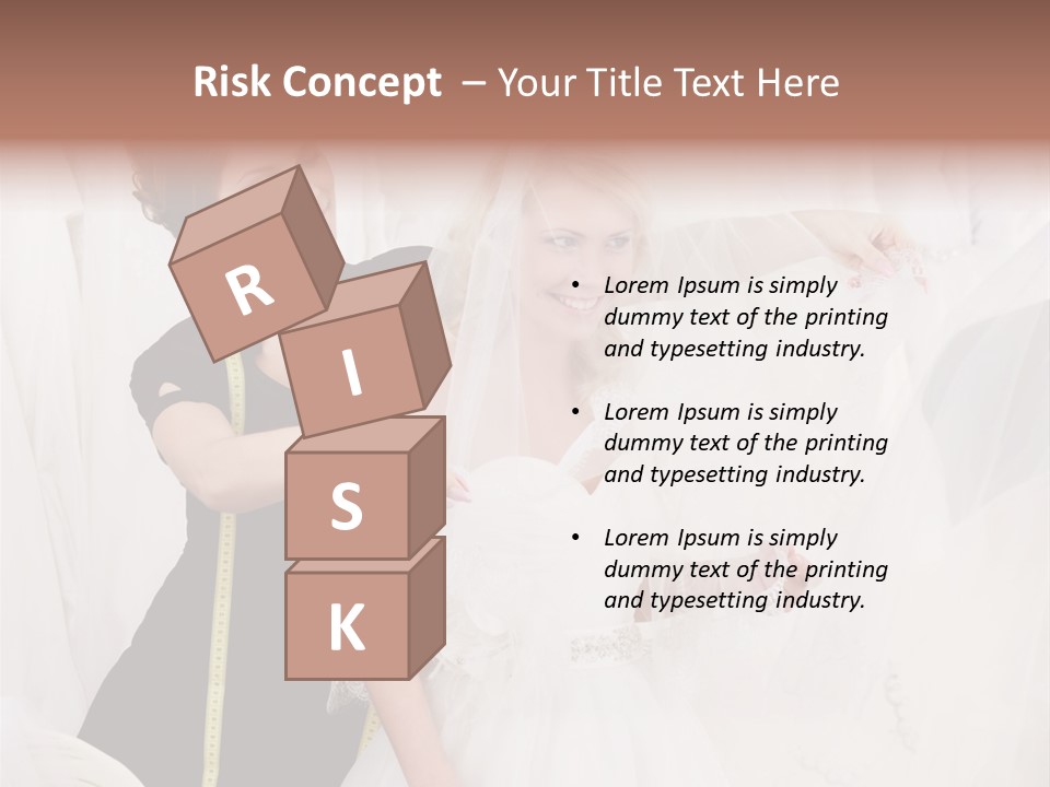 Designer Gown Caucasian PowerPoint Template