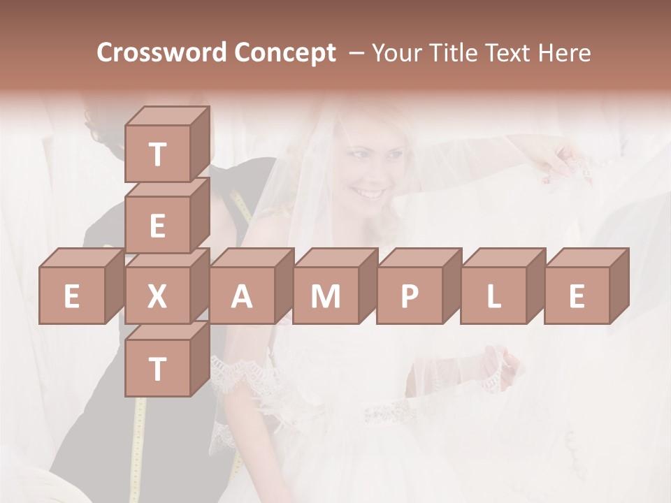 Designer Gown Caucasian PowerPoint Template