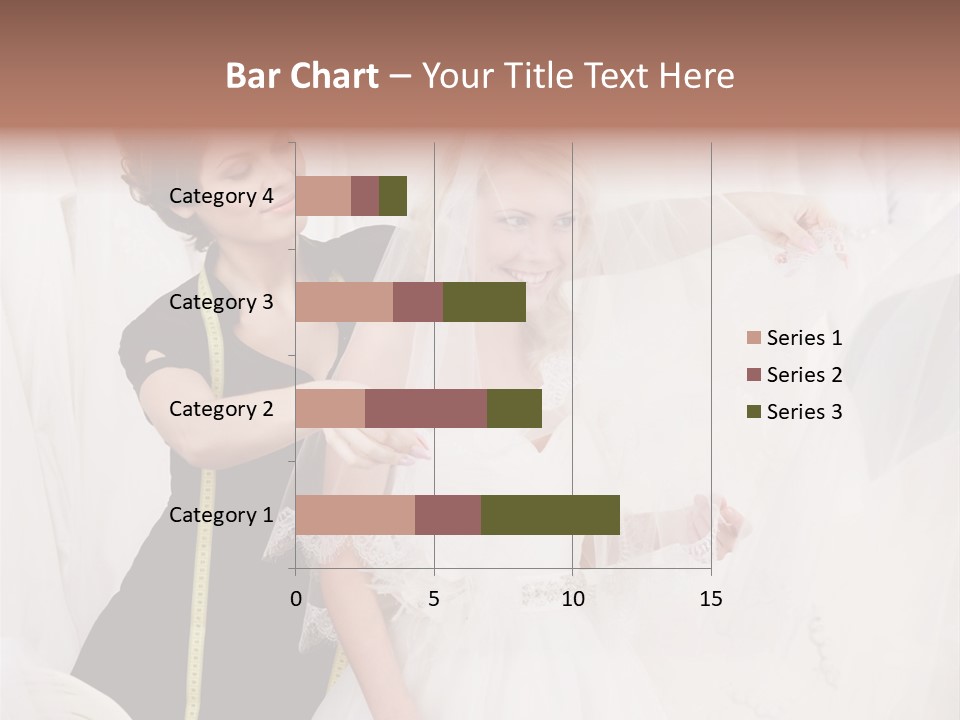 Designer Gown Caucasian PowerPoint Template